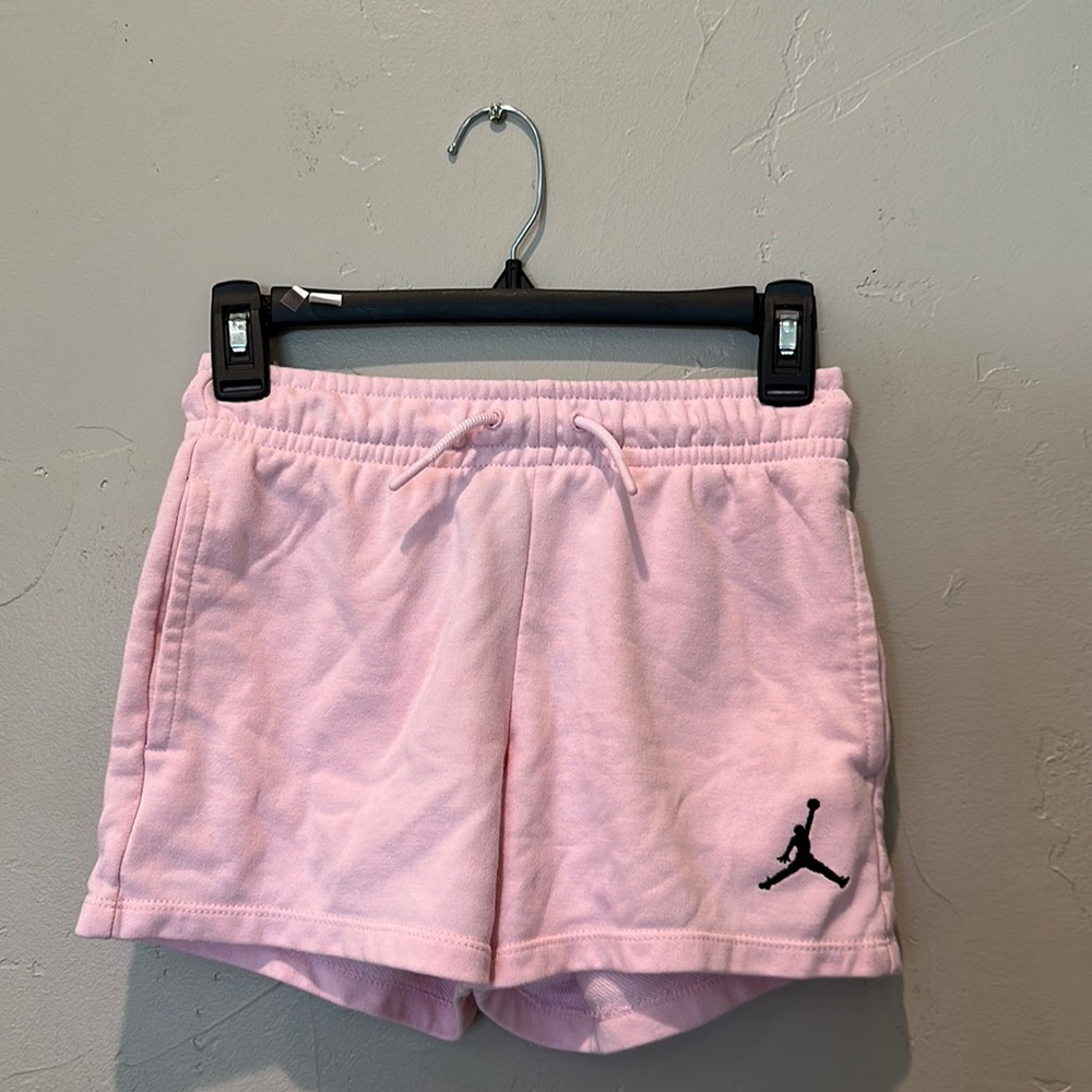 Jordan pink sweat shorts